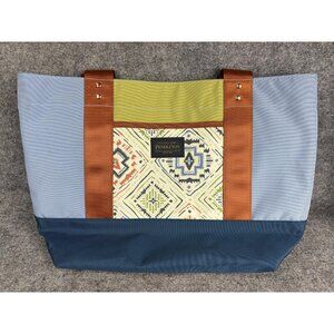 Pendleton Tote Bag Large Canvas Southwestern Pattern Zip Pocket Seatbelt Straps